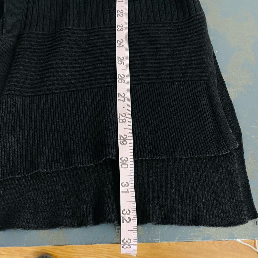 Verve Ami Long Black Open Front Cardigan size Small - Picture 8 of 11
